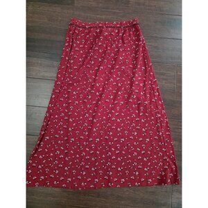 Super cute Coldwater Creek Red/Floral Skirt Size Petite Small